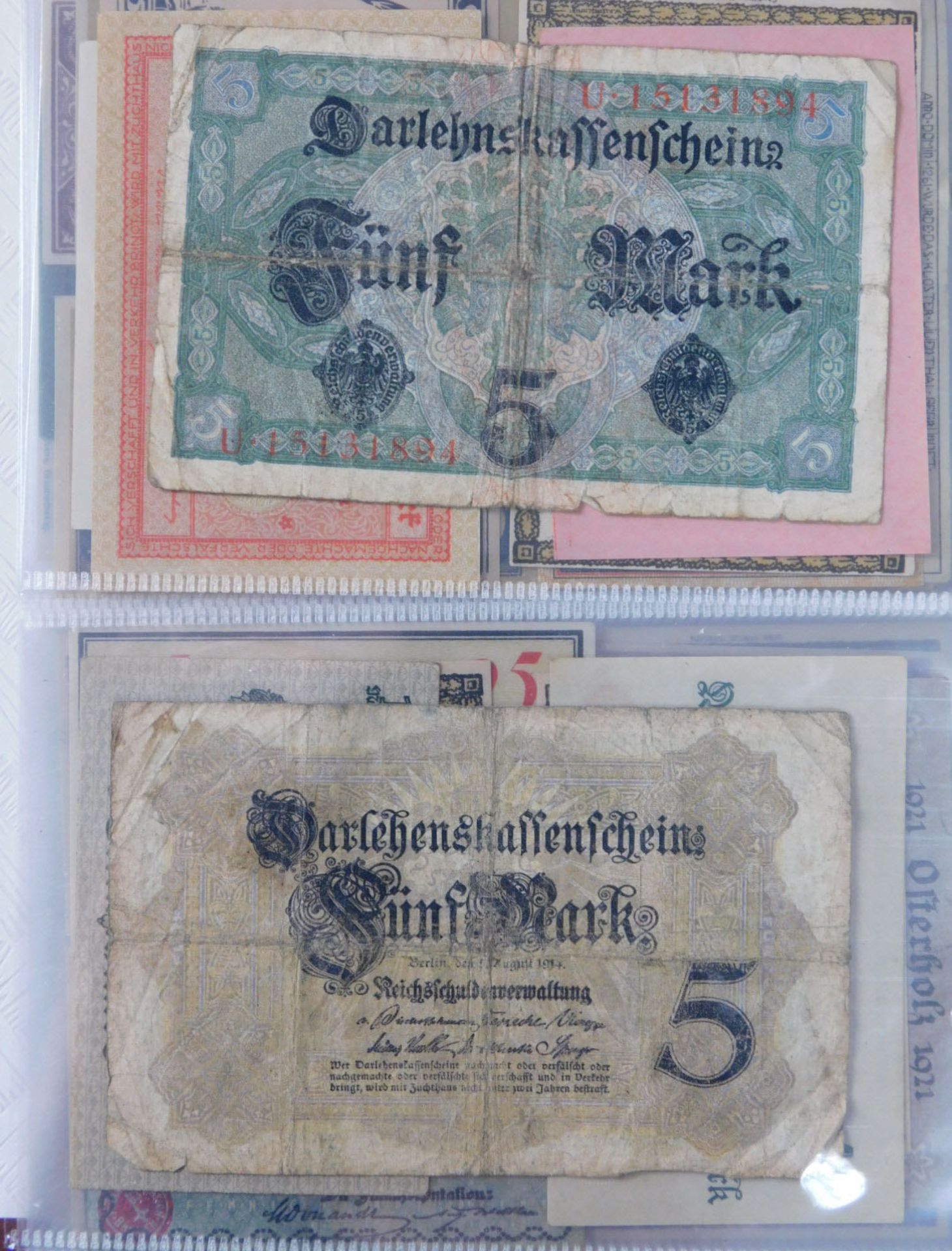 Kriegsgeld, Notgeld, Inflationsgeld. Eine Mappe. - Bild 44 aus 86