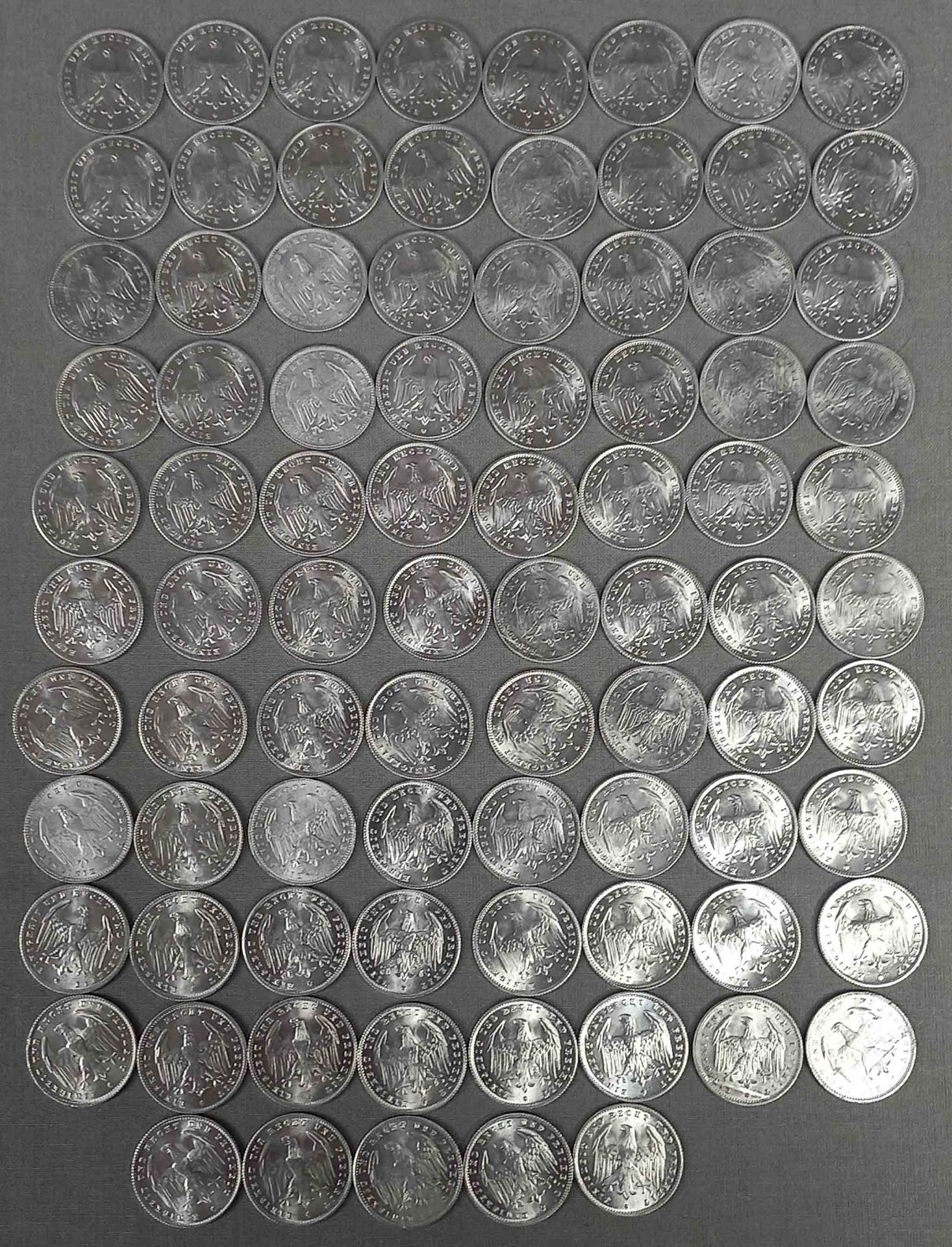 85 Aluminiummünzen. Inflationsgeld 200 Reichsmark. - Image 8 of 17