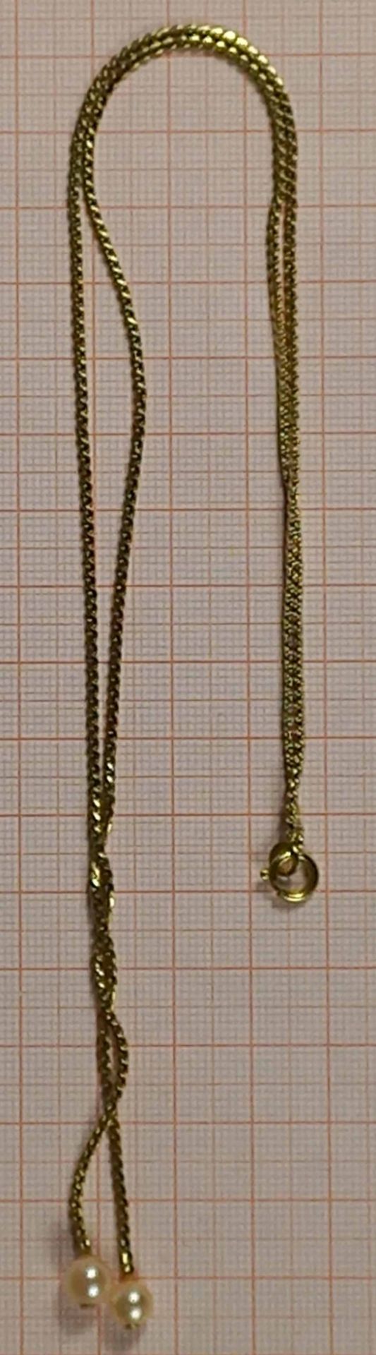 Collier mit passenden Ohrhängern. Gold 585. 6 Perlen. - Bild 7 aus 16