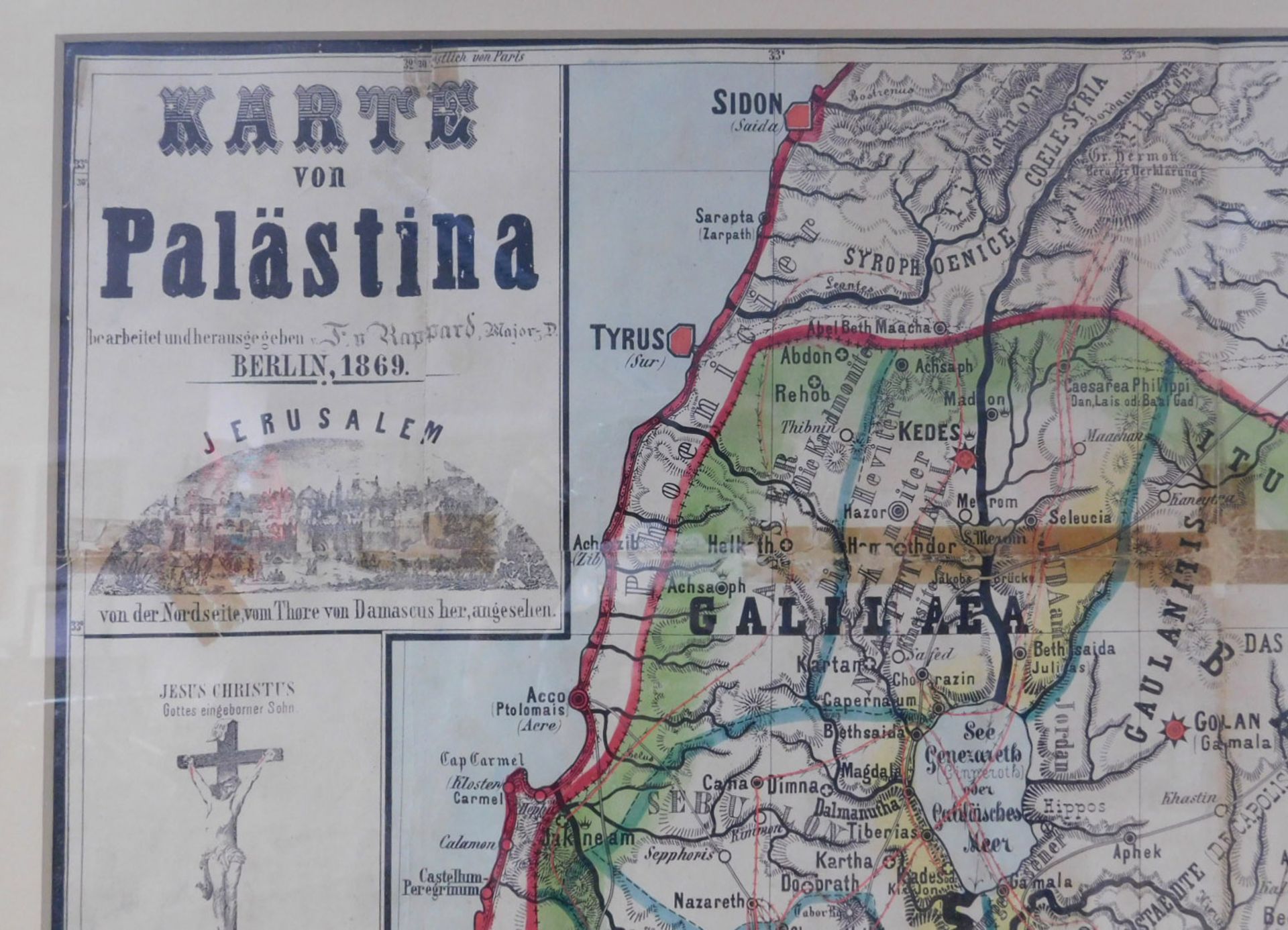 F. v. RAPPARD (XIX). Karte von Palästina. - Image 3 of 20