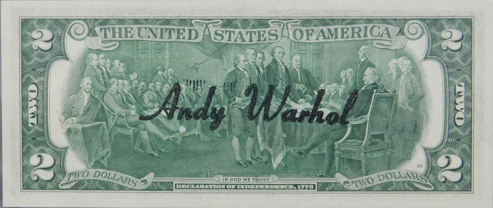 Andy WARHOL (1928 - 1987). 2 USD. Dollar. Signiert. Schwarz. - Image 7 of 9