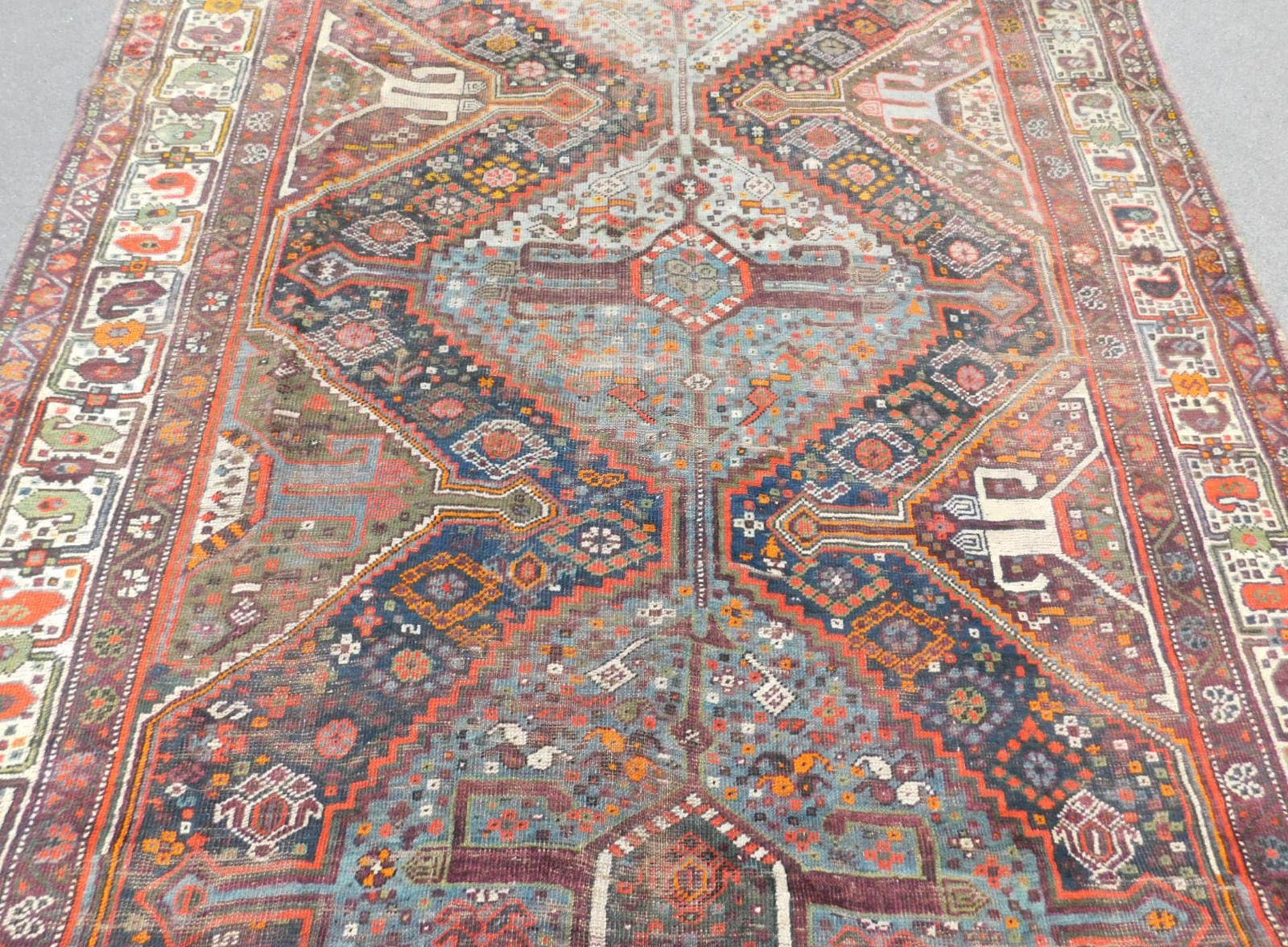 Shiraz Stammesteppich antik. - Bild 4 aus 9