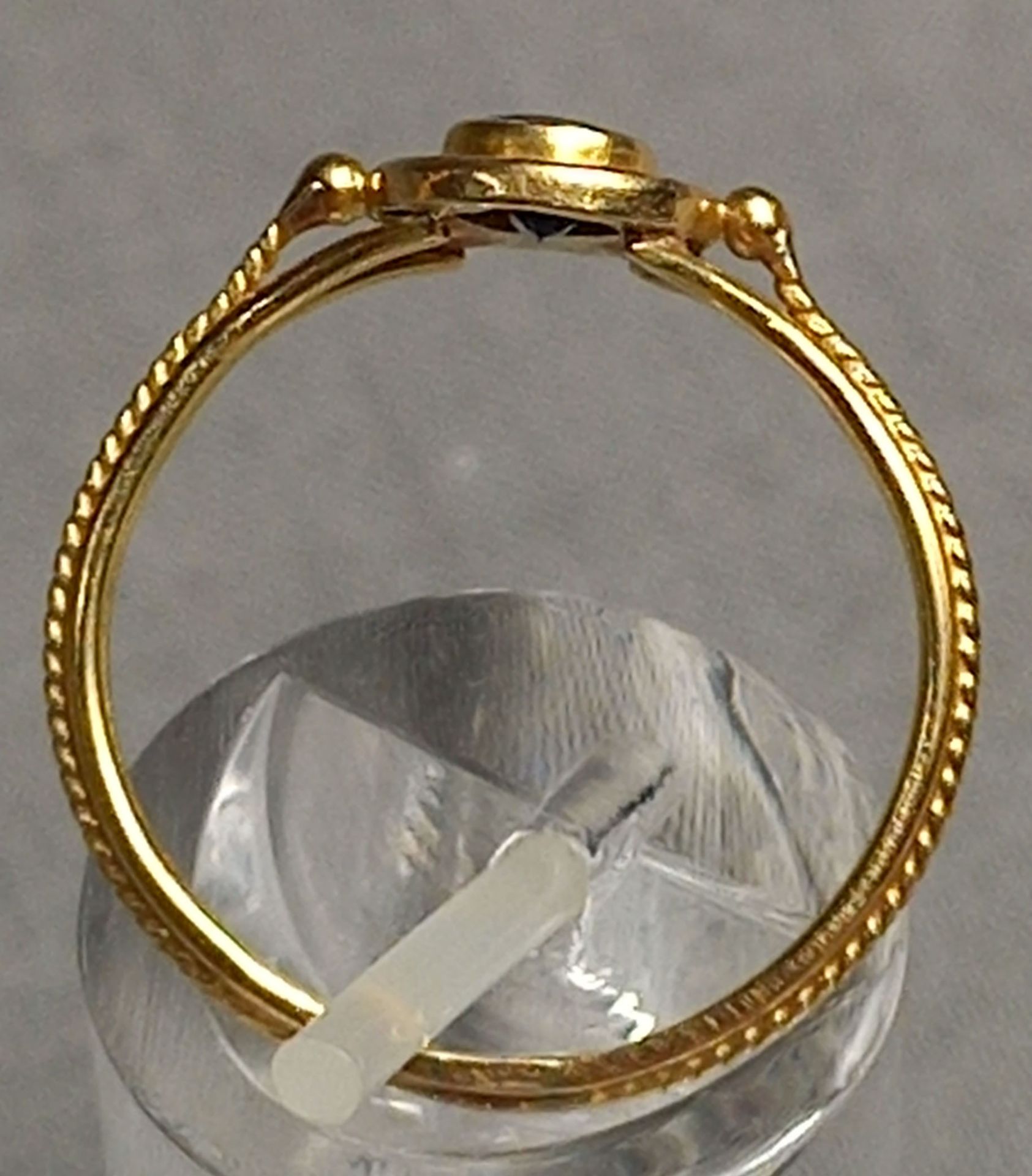 4 Ringe Gold 585 mit Steinen. Saphir, Perle, Turmalin, Diamanten. - Bild 5 aus 25