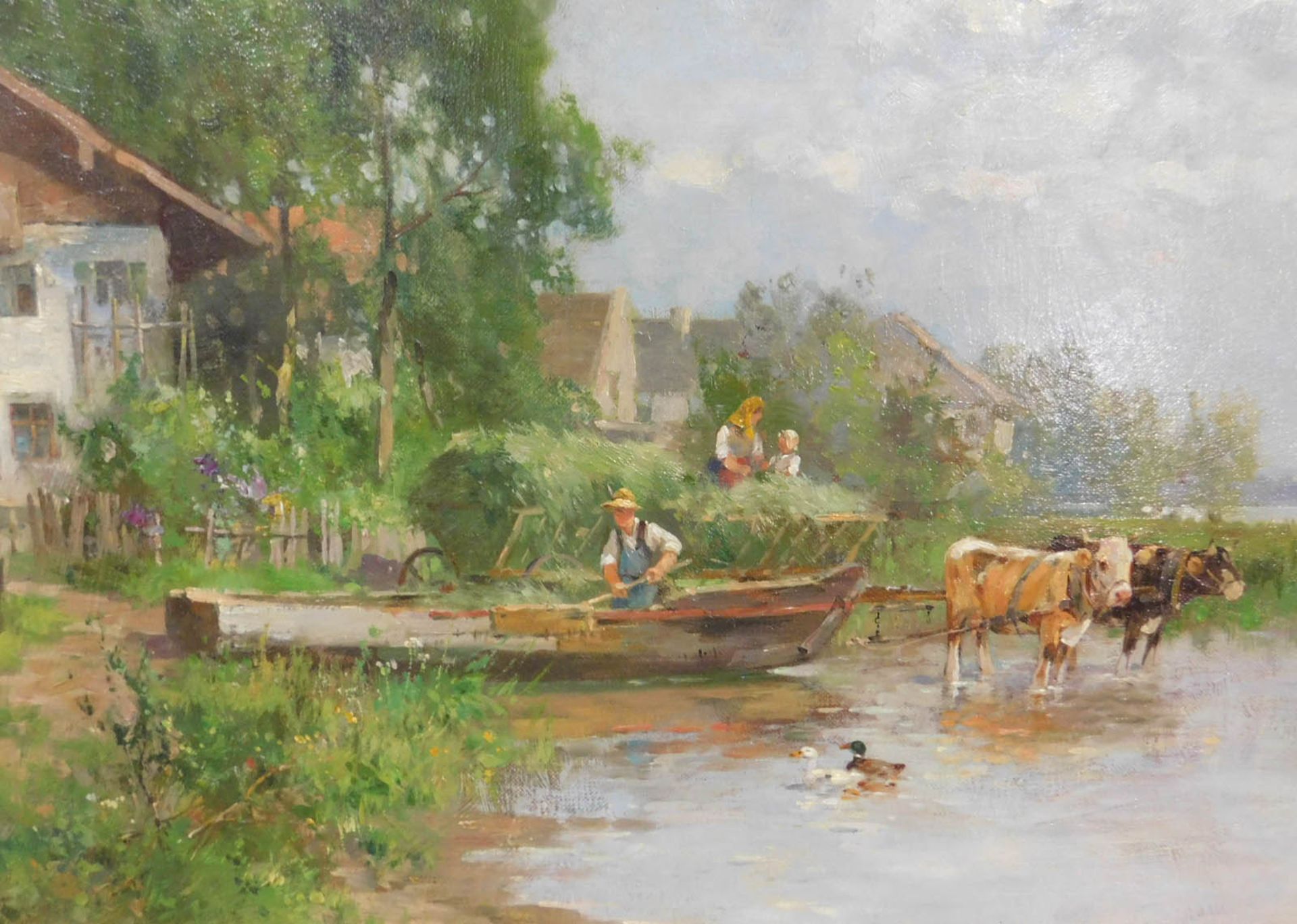 Karl Adam HEINISCH (1847 - 1923). Am See. Bayern. - Bild 5 aus 8