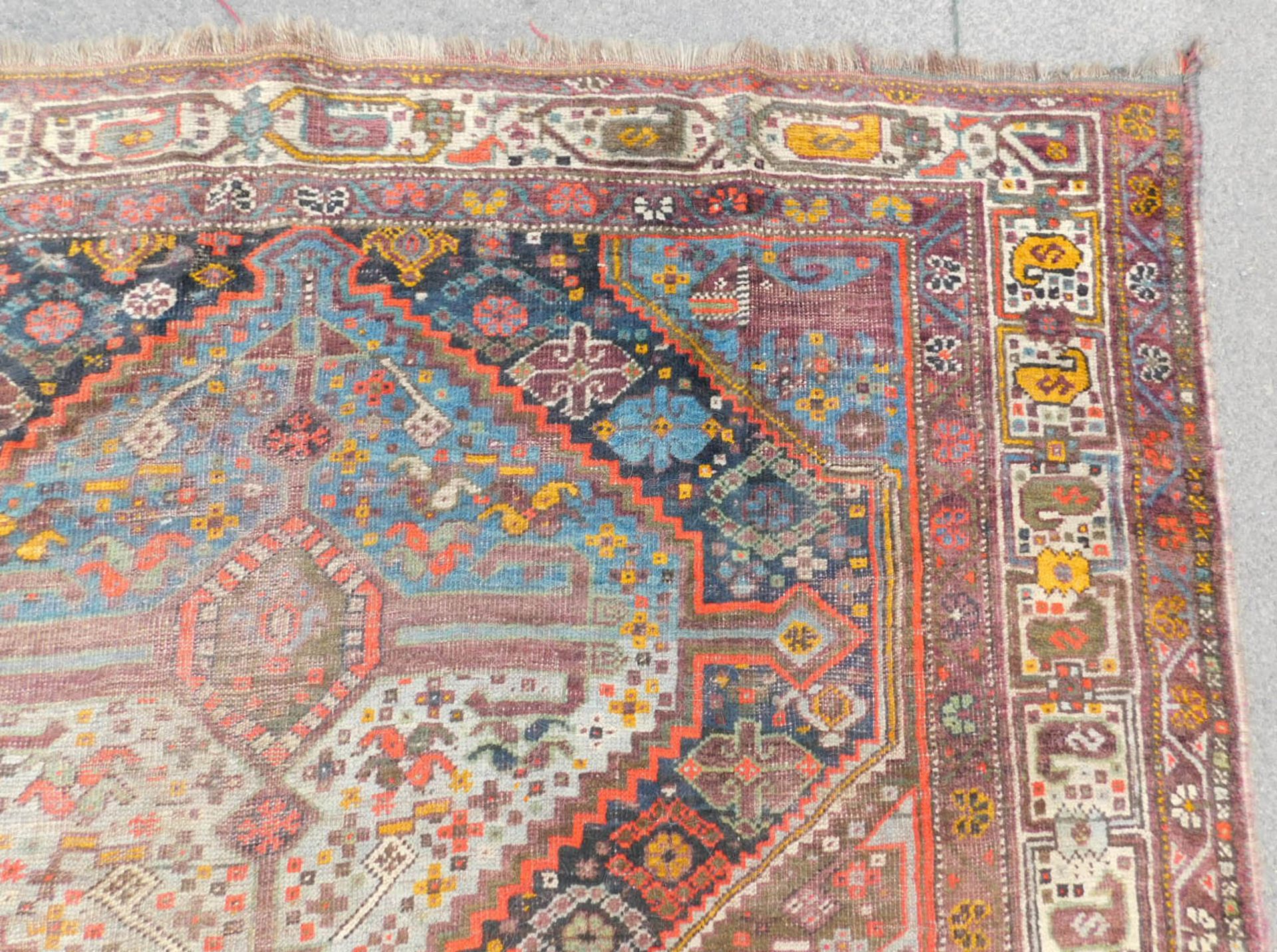 Shiraz Stammesteppich antik. - Image 5 of 9