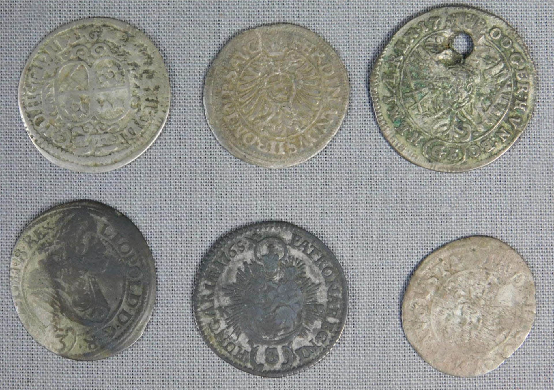 6 alte Münzen. Wohl Silber. - Image 2 of 8