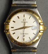 Omega Constellation Damen Armbanduhr. Stahl Gold.