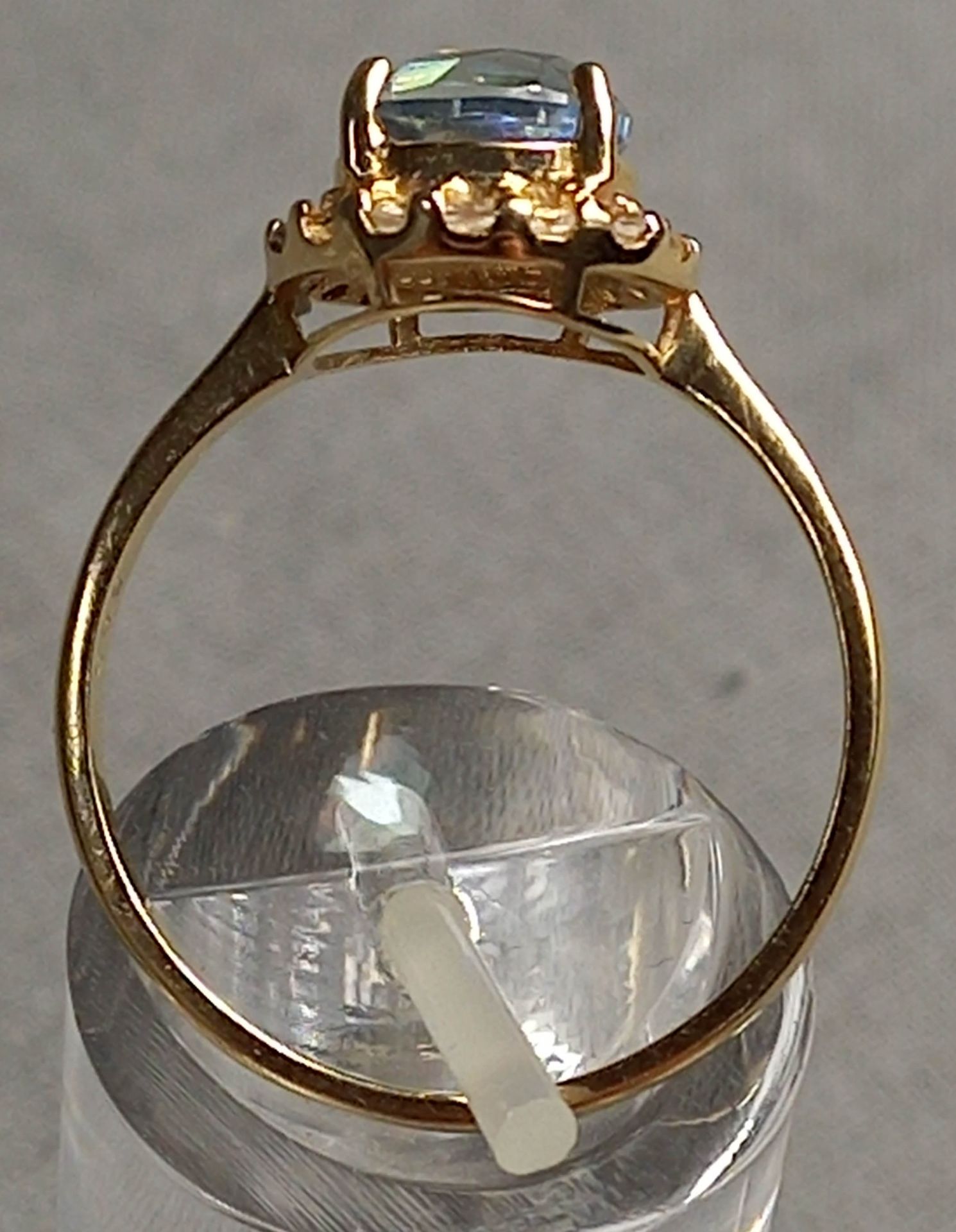 4 Ringe Gold 585 mit Steinen (Aquamarin, Rubin, Diamant, Saphir). - Bild 4 aus 29