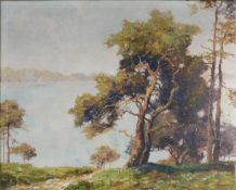 Otto PIPPEL (1878 - 1960). Sommerlicher See mit Segler.