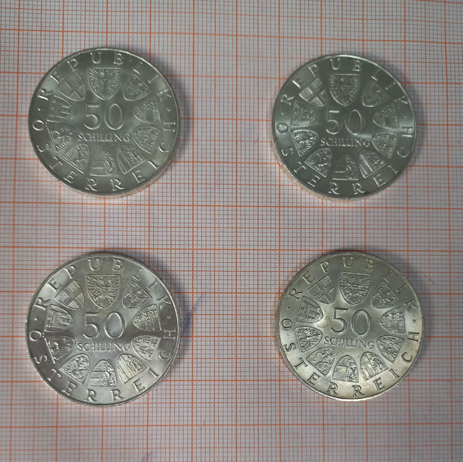 43 Silbermünzen á 50 Schilling. Republik Österreich. - Image 7 of 10