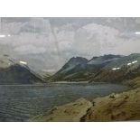 Rolf Parker, 'Ennerdale Lake and Pillar', an etching printed in colours, no. 52/100, signed and