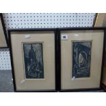 A set of 10 framed limited edition wood engravings, signed indistinctly Michael (?), of dramatic