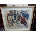 An oils on board 20th century school signed P... M... Still life art school studio, sold together