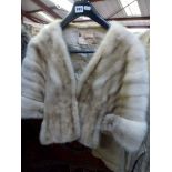 A vintage blonde mink fur cropped jacket with 'Regency' label WE DO NOT TAKE CREDIT CARDS OR CASH