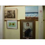 A large and miscellaneous collection of pictures, prints, watercolours, oils, a map, etc. (quantity)