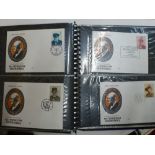 Seven folders of First Day Covers and Special Editions UK, Scotland, Wales and Falkland Islands.