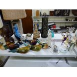 A mixed lot including five figurines: the Goosegirl by Coalport, a Lladro figurine of a ballerina, a