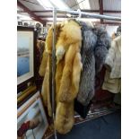 A collection of four various fur coats and capes WE DO NOT TAKE CREDIT CARDS OR CASH. STORAGE IS