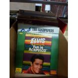 A collection of mainly easy listening albums including Elvis and a box of books which include
