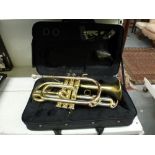 A Sonato 701 cornet, in carry case. [s43] WE DO NOT TAKE CREDIT CARDS OR CASH. STORAGE IS CHARGED