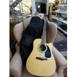 A Fender Starcaster Nat classical guitar. WE DO NOT TAKE CREDIT CARDS OR CASH. STORAGE IS CHARGED