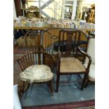 An Ercol stick back rocking chair. WE DO NOT TAKE CREDIT CARDS OR CASH. STORAGE IS CHARGED AFTER THE