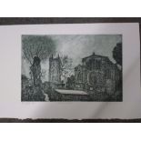 Peter Currun, 15 soft-ground etchings including portraits, architectural, rock and roll, landscapes,