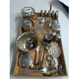 A collection of small British silver, late Victorian and later, comprising sugar basin, two