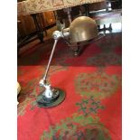 A 1950s articulated desk lamp by Jielde, 23 cm diameter x 75 cm [This lot is viewed at and cleared