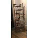 An American Arts and Crafts painted twig-stick six-tiered whatnot, circa 1900, 45 x 35 x 130 cm [