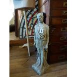 A weathered composition figure of a Roman citizen 60 cm high [This lot is viewed at and cleared from
