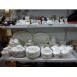 A Royal Doulton Richelieu pattern dinner, tea and coffee service to include plates, bowls, serving