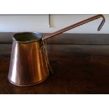 An old copper milk jug, 11.5 cm diameter x 12 cm high [This lot is viewed at and cleared from John