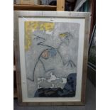 Pierre Brisson, a carborundum etching on stout hand-made paper, 'Jeune et Noir', signed and numbered
