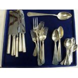 A quantity of Spanish silver cutlery, 916 standard, early 20th century, comprising serving spoon and