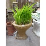 A rare 19th century brown-glazed stoneware lavatory, moulded with fluting [This lot is viewed at and