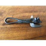 A vintage cast iron 'Bullybeef' tin opener, 6 x 17 cm [This lot is viewed at and cleared from John