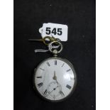 A Victorian silver pocket watch, key-wound, signed W. Isaac Llanelly 3055, London 1871 WE DO NOT