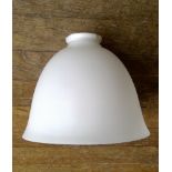 A mid-20th century opaque glass tulip lampshade, 19 x 15 cm [This lot is viewed at and cleared