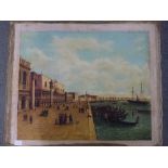 Two oils on canvas, views of Venice with the Doge's Palace and the Grand Canal (each 46 x 62 cm) (2)