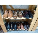 Seven pairs of good gents' shoes, mainly brogues including Church's and Loake, loafers, and a calf