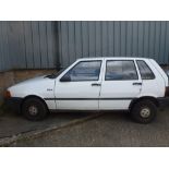 A white Fiat Uno car registration number J914 JEU registration date 1992, petrol, manual, hatchback,