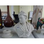 A Victorian Parian portrait bust of George Frederic Handel, probably by Ridgway, Bates & Co.,