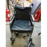 A Roma folding wheelchair [end 1st aisle] WE DO NOT ACCEPT CREDIT CARDS. STORAGE IS CHARGED AFTER