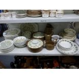 A J&G Meakin Maidstone pattern tea and dinner service plus further green and white dinner wares [