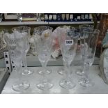 Eight Faberge drinking glasses, comprising six for wine and two for champagne [R] WE DO NOT ACCEPT