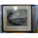 Three prints of London: Eliz and Ellis after Tomkins View of London from Wandsworth published