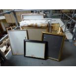A selection of 16 various bespoke studio and exhibition frames (largest 97 x 67 cm), (16) WE DO