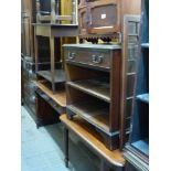 An early 20th century mahogany mirrored dressing table raised on moulded cabriole legs, an Edwardian