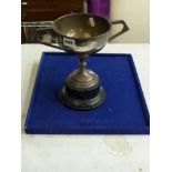 A silver RAF Harrow Memorial Golf Club Bentley Priory cup, engraved with RAF badge and dated 1938,